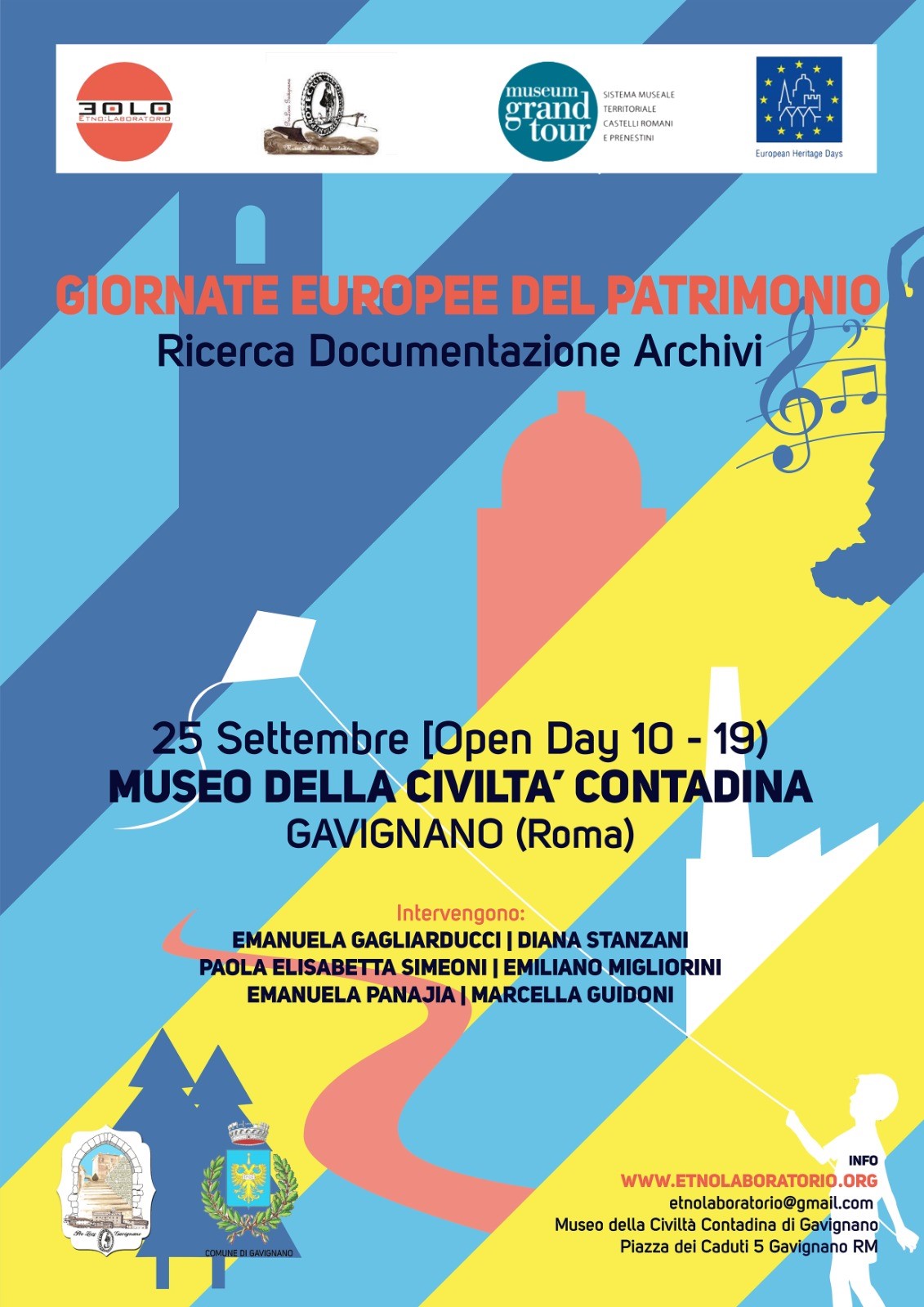 GIORNATE EUROPEE DEL PATRIMONIO - RICERCA DOCUMENTAZIONE ARCHIVI                                    OPEN DAY MUSEO DELLA CIVILTÀ CONTADINA DI GAVIGNANO - ROMA
